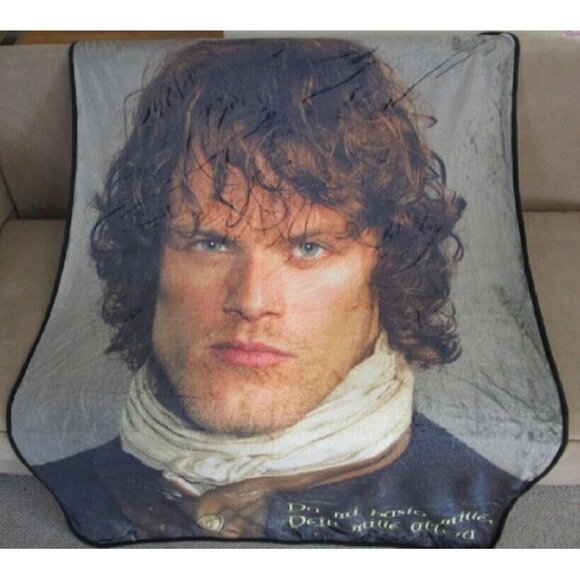 New A 1000 Kisses Outlander Plush Throw Gift Blanket Jamie Fraser Close Up Photo - Picture 2 of 5